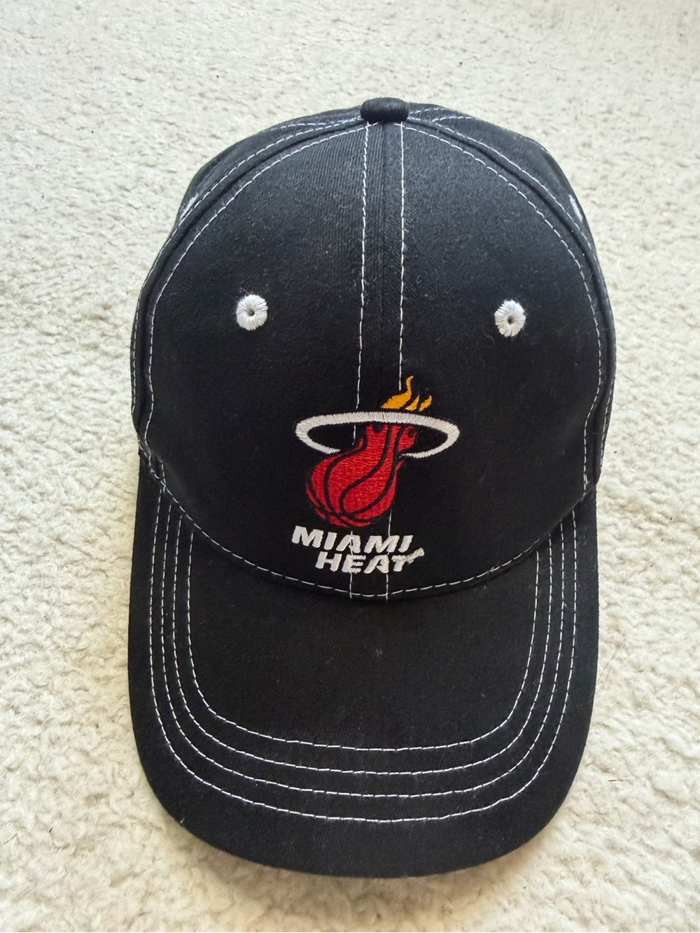Vintage Miami Heat Kumho Tires “Let’s Go!” NBA Basketball Hat Cap Black